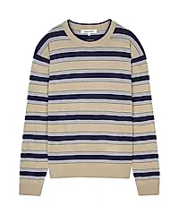 MAISON KITSUNÉ 飛蛾灰變化條紋舒適毛衣/中性/M