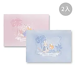 【奇哥】悅讀比得兔平枕套 2入 47×32cm/ 藍色