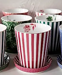 PIP STUDIO Royal Stripes 水杯 230ml -深粉