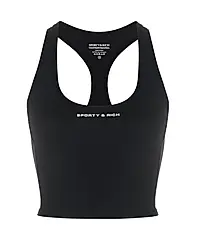 Sporty&Rich 黑色無袖短版上衣_女裝/XS