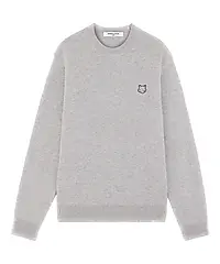 MAISON KITSUNÉ 北方雨滴灰變化狐狸頭經典毛衣_男/中性/ XL