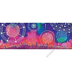 雷諾瓦拼圖文化坊/想和你一起看花火/1000片/賴馬/長幅/夜光