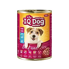 【IQ Dog】聰明狗罐頭400gx24罐(箱)/ 牛肉+米