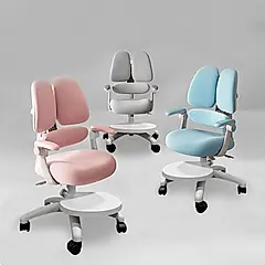 【AOTTO】可調節護脊兒童學習成長椅-灰色