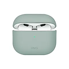 UNIQ Lino AirPods4 素色簡約液態矽膠藍牙耳機保護套(2024)/ 綠色