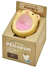 聖新陶芸Pecopon動物自動吸水種植組/ 橘虎斑/ 薄荷