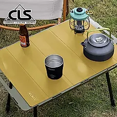 【韓國CLS】折疊矽膠野餐隔熱桌墊/桌墊/坐墊/野餐墊/露營/野炊(三色)/ 卡其色