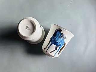 TALES神話言十二生肖藝術骨瓷小茶杯/ 馬/ 50ml/ 2入