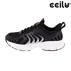 【CCILU】減碳系列 運動鞋 男款 女款-黑/白/ US8.5(26.5CM)/ 黑