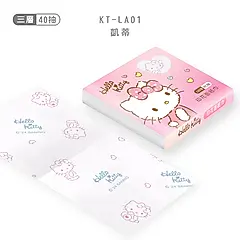 【ONEDER旺達棉品】三麗鷗印花面紙巾/ 凱蒂/ 40抽x3包