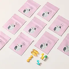 UTOOKII 平口夾鏈鋁箔藥品分裝袋-50入