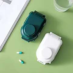 英國FGODA 便攜式多功能藥盒(附切藥器)/ 皇家綠