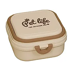 【Pets Family】便攜式折疊寵物旅行餐具/ 米色