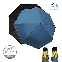 【雨之情】防曬輕鋁威風折傘 / 藍色