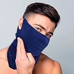 UNOS 親膚透氣防曬面罩｜夏季戶外防曬必備，涼感遮陽抗紫外線-海軍藍