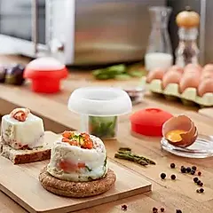 LEKUE｜方塊微波煮蛋器 造型雞蛋模具 白色