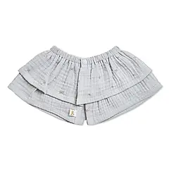 【奇哥】比得兔 四季比得胡蘿蔔純棉雙層圍兜/ 淺灰藍