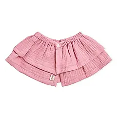 【奇哥】比得兔 四季比得胡蘿蔔純棉雙層圍兜/ 莓果粉