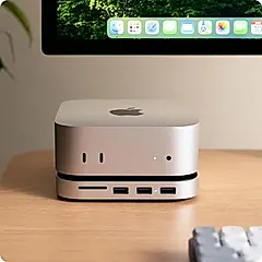 Satechi Mac Mini M4 Studio & Hub 擴充埠 - 銀色 (ST-GNMMES)