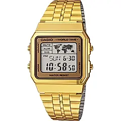 CASIO 卡西歐 學生錶 地圖復刻方型金錶 A500WGA-9DF
