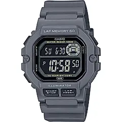 CASIO 卡西歐 運動訓練10年電力手錶 學生錶-鐵灰 WS-1400H-8BV