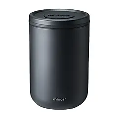 minos 單向透氣閥儲豆罐180g/ 黑色