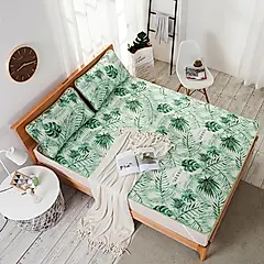 【ONE HOUSE】韓式超涼爽冰絲涼蓆(雙人三件套)/ 雙人-綠鐵樹