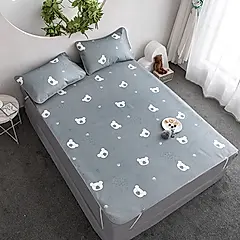 【ONE HOUSE】日式超涼爽冰絲涼蓆(雙人加大三件套)/ 雙人加大-童話小熊