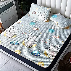 【ONE HOUSE】乳膠冰絲涼蓆-雙人(1組)/ 雙人-歡樂兔
