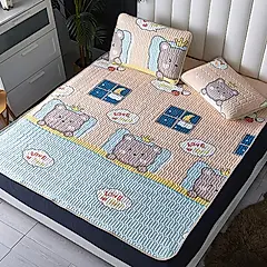 【ONE HOUSE】乳膠冰絲涼蓆-雙人(1組)/ 雙人-晚安熊