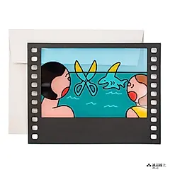 【誠品限定】unpis X HIGHTIDE 底片造型透光卡片/ 鯊魚/ 附信封