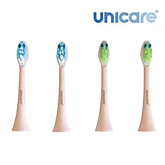 unicare®音波電動牙刷原廠替換刷頭四入組_(珍珠粉)