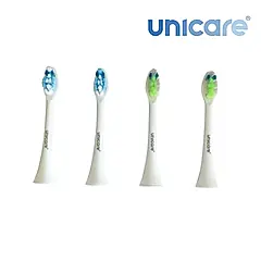 unicare®音波電動牙刷原廠替換刷頭四入組_(雪地白)