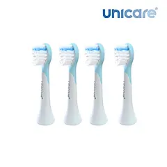 unicare® unibear兒童訂製電動牙刷替換刷頭四入組_(藍色)