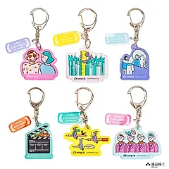 【誠品限定】unpis X MARK'S 壓克力鑰匙圈吊飾盲抽組/ 6入套組