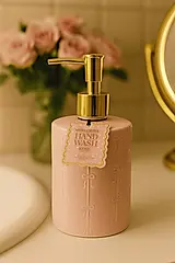 Morianova粉色蝴蝶结陶瓷洗手液/ 420ml