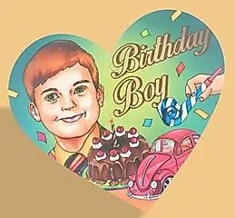 山羊先生生日甜心卡片/ 男孩