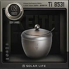 keith鎧斯鈦調味罐醬料瓶/ 附鈦湯匙/ 220ml/ Ti8531
