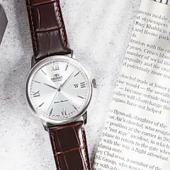 ORIENT 東方錶 DATE系列 紳士機械錶-白x咖啡/41.6mm/ RA-AC0F12S
