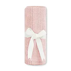 【奇哥】純棉透氣洞洞毯80x100cm/ 鮭魚粉/ 網路限定色