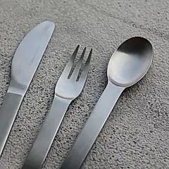 日本 SALUS佐藤金屬 消光系列餐具組-3件組(小)