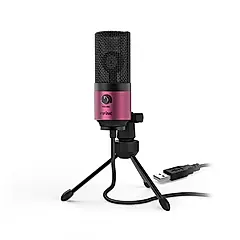 FIFINE K669B USB心型指向電容式麥克風/ 粉