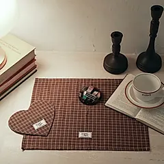 J3MaisonCo. Elegant Plaid 格紋餐墊/ Brick Red 磚紅色