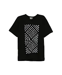 COMME des GARÇONS BLACK 長方點點黑色短袖TEE/男/ L