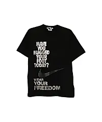COMME des GARÇONS BLACK NIKE聯名合版黑色短袖TEE/男/ XL