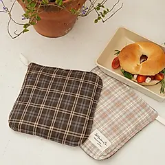 J3MaisonCo. Soft Verse 格紋雙面隔熱墊（2color）/ Oatmeal & Brown 燕麥咖啡