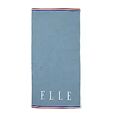 ELLE HOME 純棉素色緹花毛巾(單件)/ 法國經典藍色