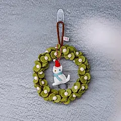 Little Matter重要的小事羊毛氈聖誕吊飾/ 聖誕小貓/ 小白貓