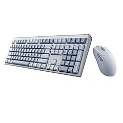 irocks K105RP 無線三模藍牙剪刀腳 靜音鍵盤滑鼠組 三色/ 冰川灰藍