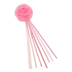 Mimi & Lula AW25變裝派對/ 蕾絲粉紅花朵緞帶魔法棒